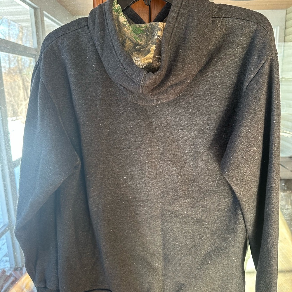 Realtree Men's Dark Gray Hoodie with Yellow Logo - Picture 2 of 3